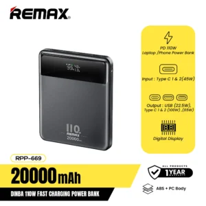 Remax 110W 20000 mah Laptop Powerbank - Image 1